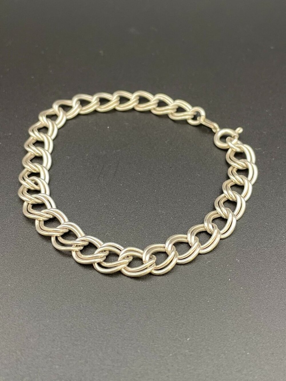 Vintage Sterling Silver Double Link Bracelet
